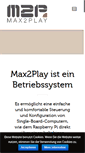 Mobile Screenshot of max2play.com